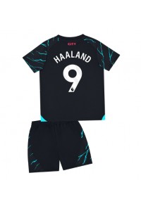 Manchester City Erling Haaland #9 Babytruitje 3e tenue Kind 2023-24 Korte Mouw (+ Korte broeken)